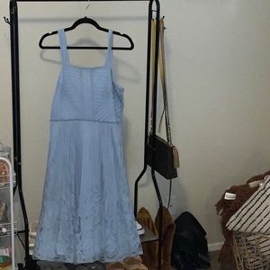 Baby blue midi lace dress